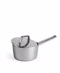Slätpolerad kastrull med lock i tri-ply rostfritt stål - 1,5L