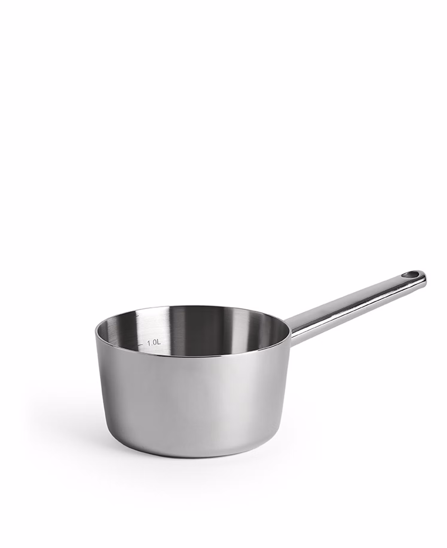 Slätpolerad kastrull med lock i tri-ply rostfritt stål - 1,8L