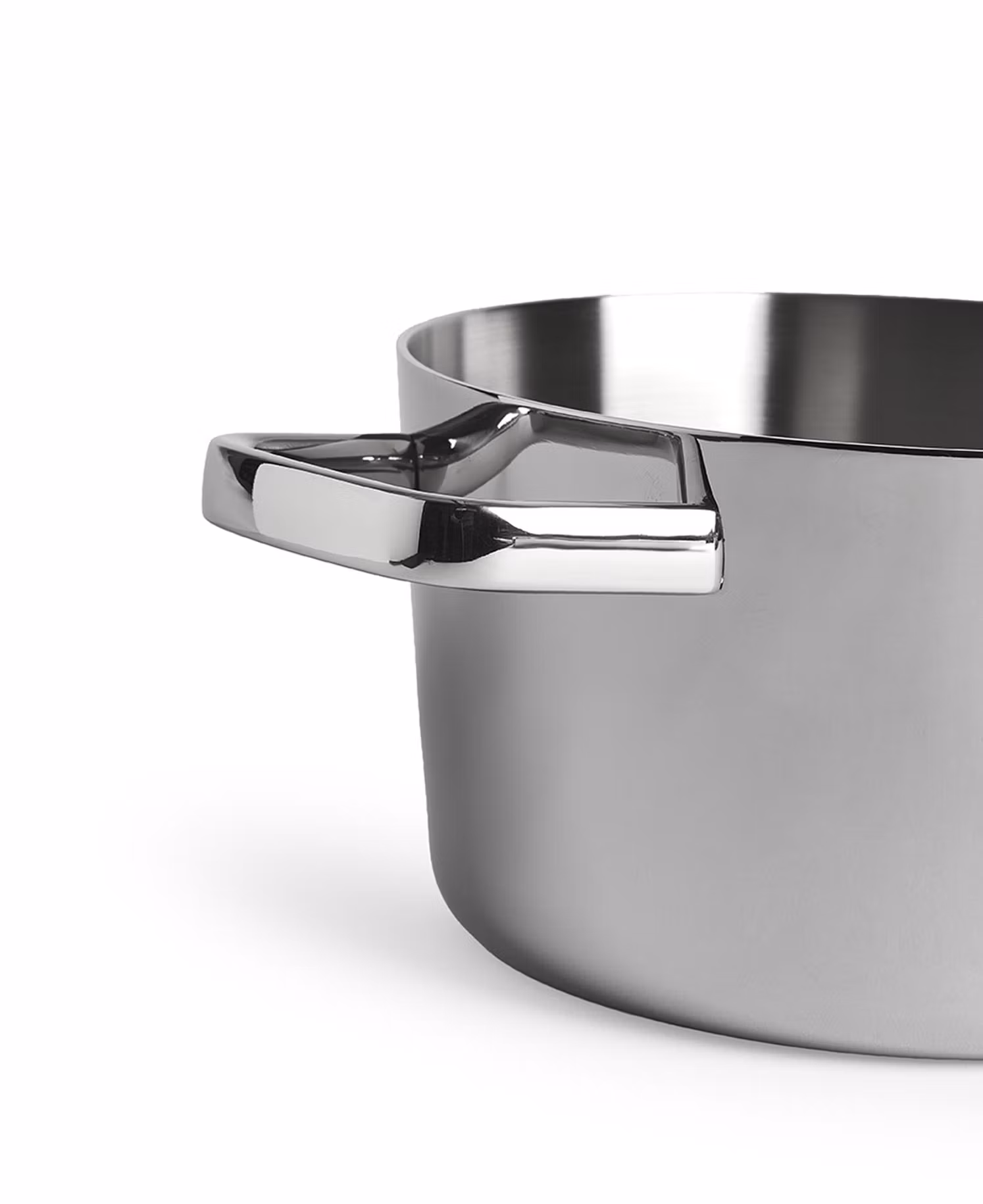 Slätpolerad kastrull med lock i tri-ply rostfritt stål - 3,6L