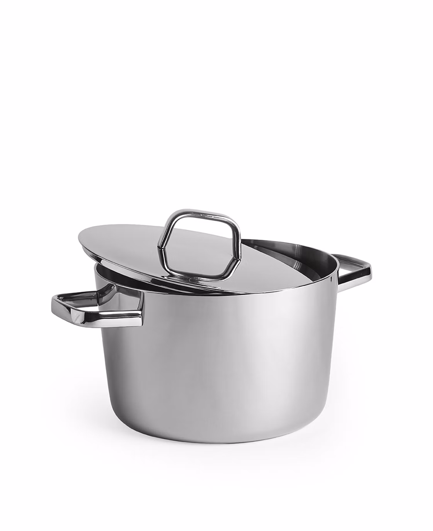 Slätpolerad kastrull med lock i tri-ply rostfritt stål - 3,6L