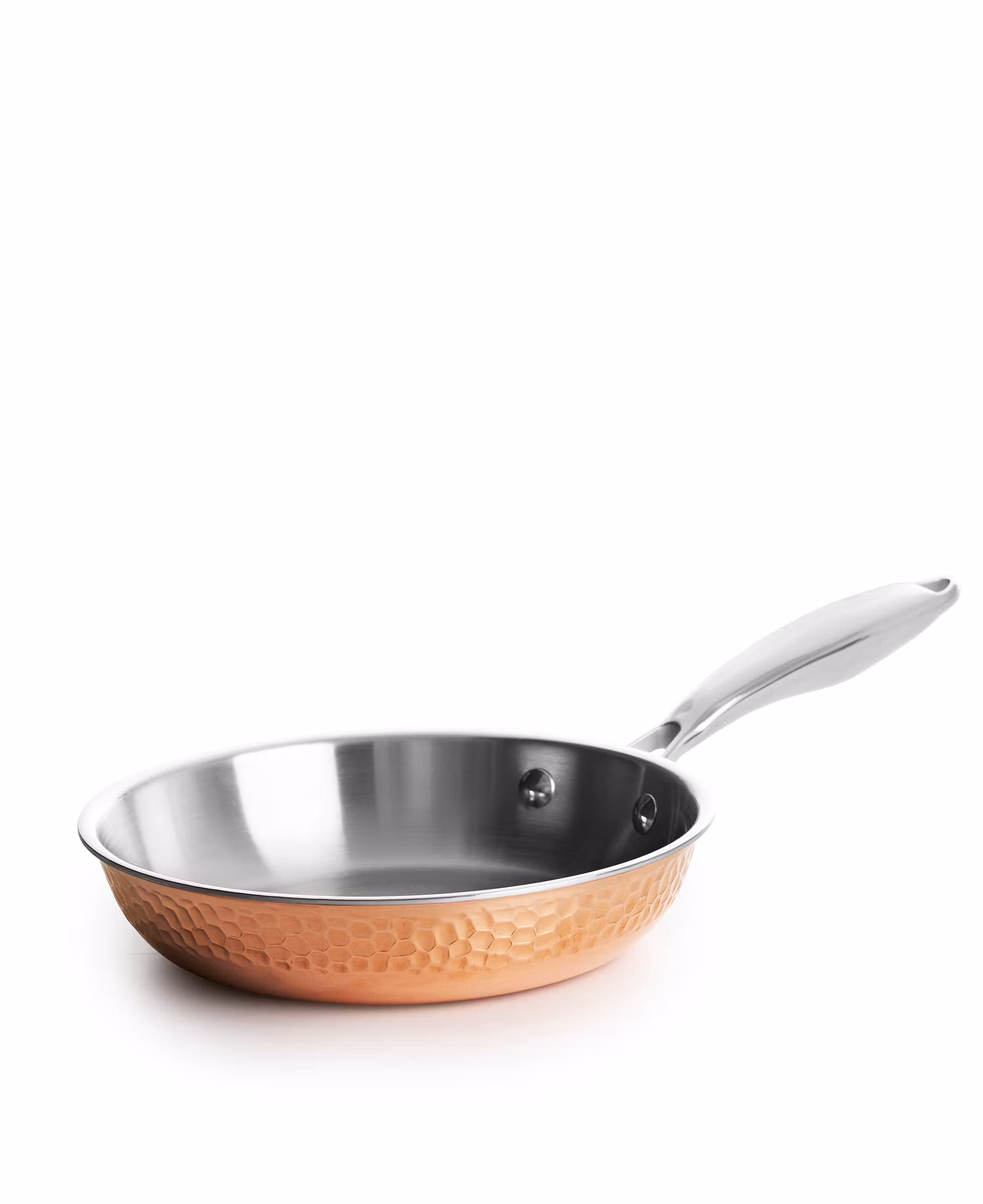 Hamrad stekpanna i try-ply koppar - 20 cm