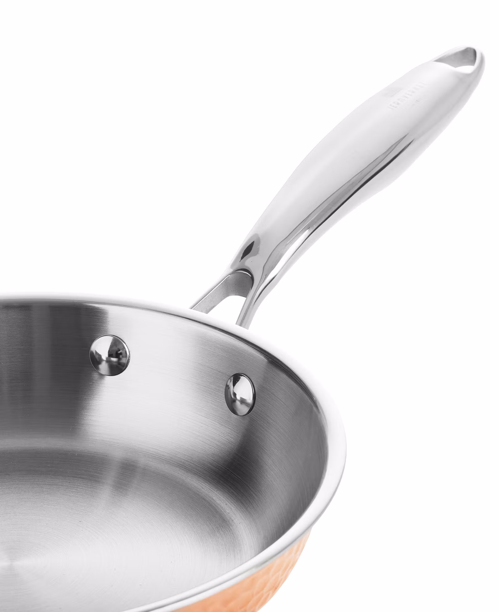 Hamrad stekpanna i try-ply koppar - 20 cm