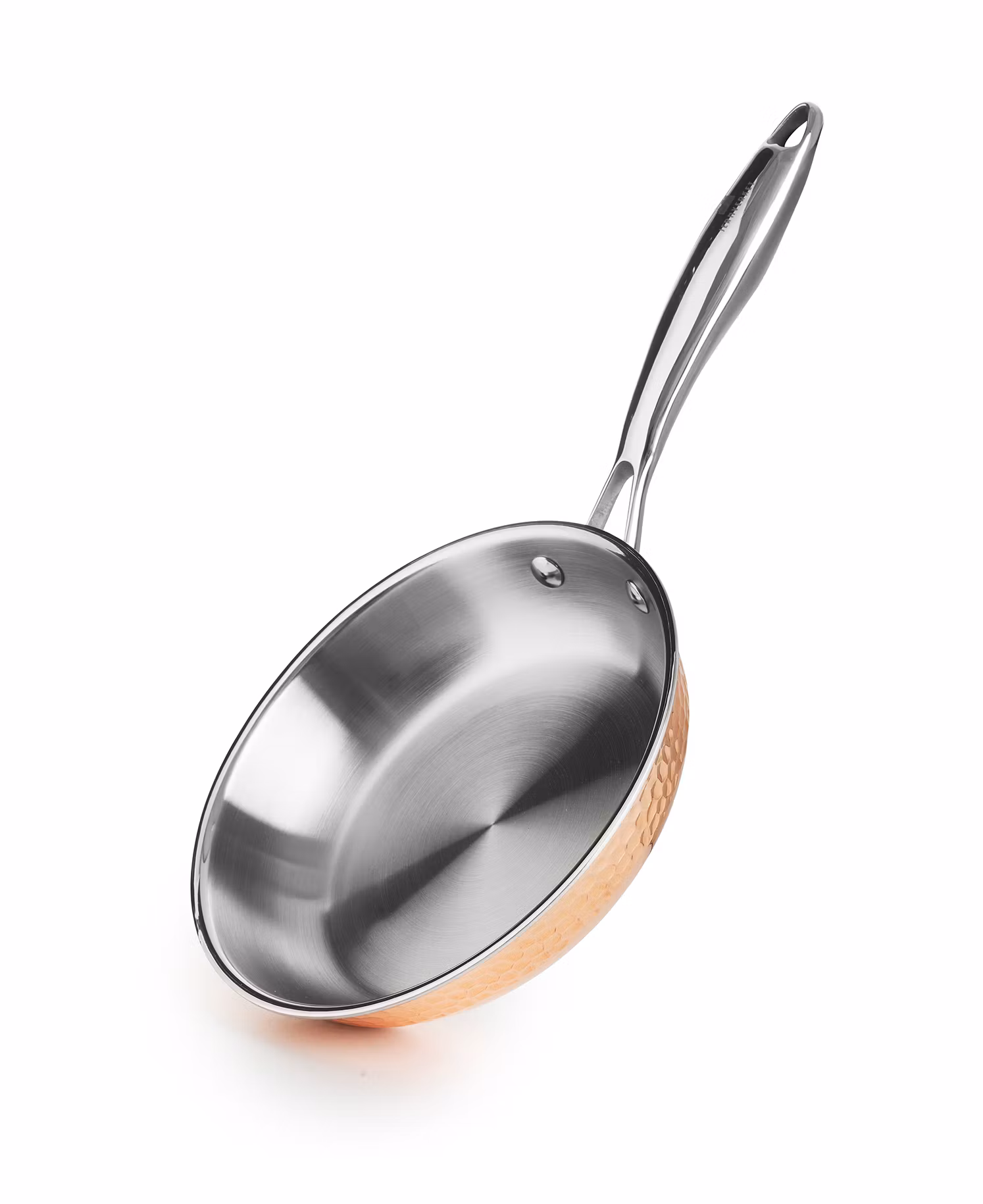 Hamrad stekpanna i try-ply koppar - 20 cm