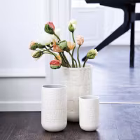 KÄHLER LOVE SONG vase - kalkhvit (H170 mm)
