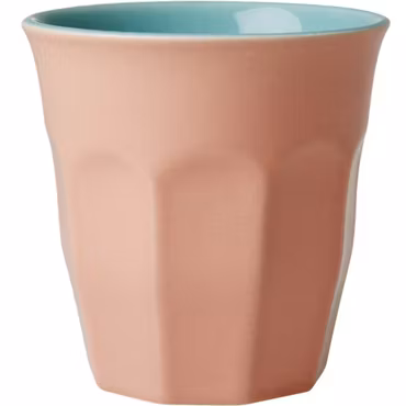 Stor keramikkop fra RICE - Koral & aqua