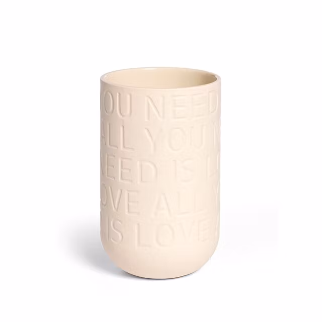 KÄHLER LOVE SONG vase - kalkhvid (H170 mm)