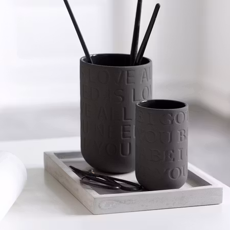 KÄHLER LOVE SONG vase - antracitgrå (H220 mm)