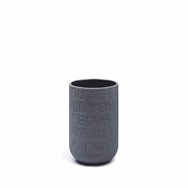 KÄHLER LOVE SONG vase - antracitgrå (H170 mm)