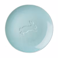 Keramiktallerken - mint - med hare (22 cm) fra RICE