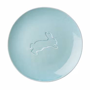 Keramiktallerken - mint - med hare (22 cm) fra RICE