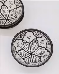 Skål 27 cm Svartvit