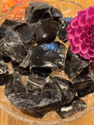 Obsidian Svart, rå