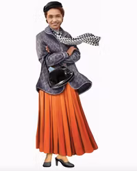 Rosa Parks - kort med stickers