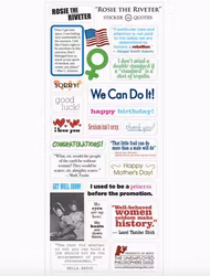 Rosie The Riveter - kort med stickers