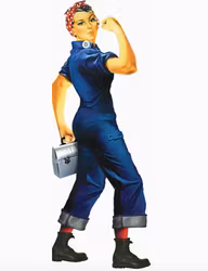 Rosie The Riveter - kort med stickers