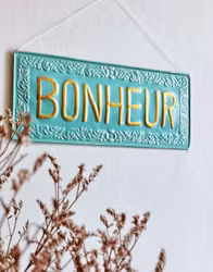 Metallskylt Bonheur