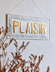 Metallskylt Plaisir