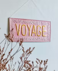 Metallskylt Voyage
