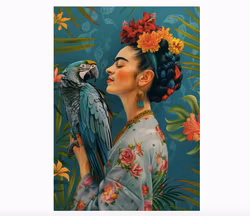 Kort Frida Kahlo - Parrot