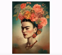 Kort Frida Kahlo - Vintage Beauty