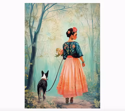 Kort Frida Kahlo - Spring Walk