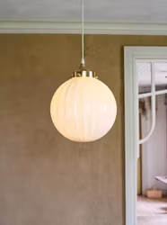 Taklampa Marit Opal Beige, Stor