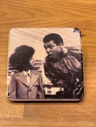 Marmorunderlägg Michael Jackson & Muhammed Ali
