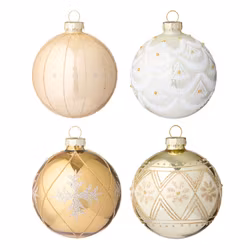 Julgranskulor glas 4-pack