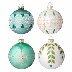 Julgranskulor glas 4-pack