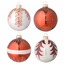 Julgranskulor glas 4-pack