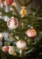 Julgranskulor glas 4-pack