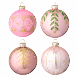Julgranskulor glas 4-pack