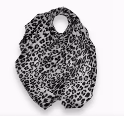 Scarf Leopard Svart