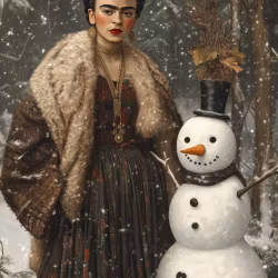 Kort - Frida Kahlo Snowman