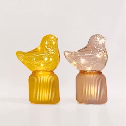 LED-dekoration Fågel Rosa