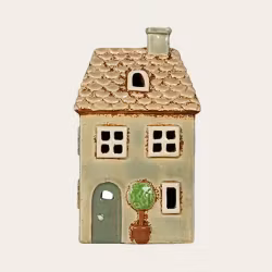 Keramikhus Blågrönt