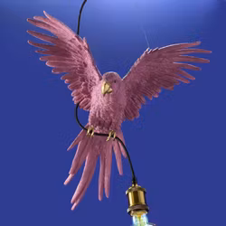 Taklampa Papegoja Rosa