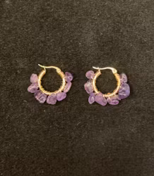 Örhänge Creole med Ametist