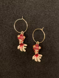 Örhängen Röda Koi Fiskar