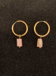 Örhängen Ringar med Råsa Opal