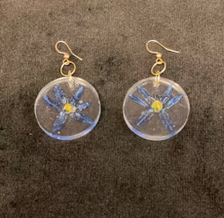 Örhängen Blå Blomma