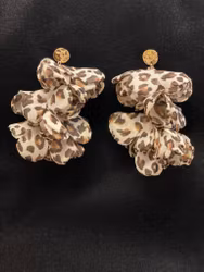 Örhänge Leopard Blommor