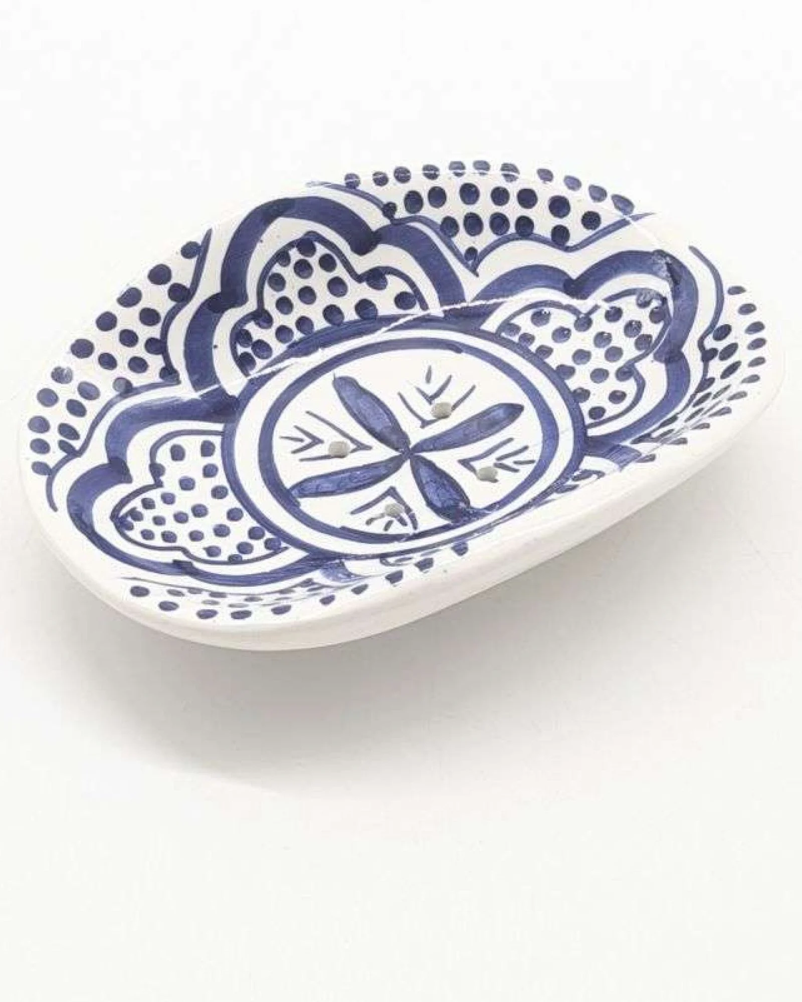 Tvålkopp Mönstrad Blå