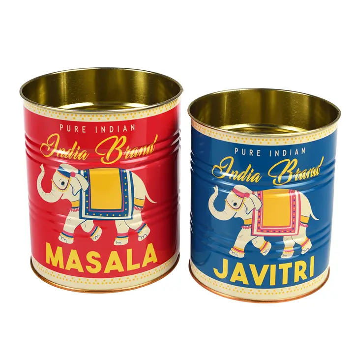 Medelstora förvaringstins (set om 2) - Masala och Javitri