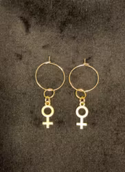 Venus Symbol Guldfärgade örhängen