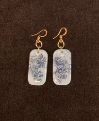 Örhängen Blå blommor