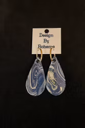 Blå Droppar Örhängen