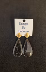 Svarta Droppar Örhängen