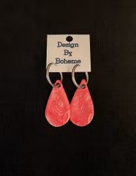 Röda Droppar Örhängen