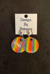 Regnbågs Cirklar Örhängen